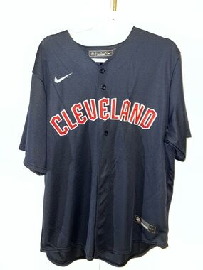New Nike Cleveland Guardians MLB Logo Back Coolbase Baseball Jersey XL Authentic